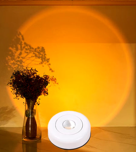 Touch LED Cabinet Lights Battery Powered Stick on Wall Sunset Lamp for Kitchen Bedroom Closet Cupboard Night Light Decoration
