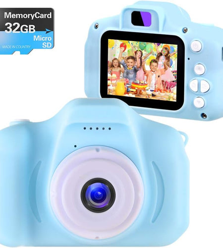 Kids Camera Digital Camera for 3-8 Year Old Girls,Toddler Toys Video Recorder 1080P 2 Inch,Children Camera Birthday Festival Gift for 3 4 5 6 7 8 Year Old Boys(32G SD Card Included)