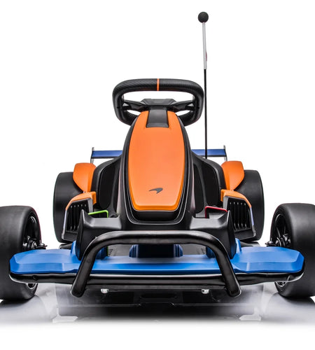 Licensed Mclaren Kids Go Kart, 24V Battery Powered Ride on Car Toy with Bluetooth Function, Safety Belt, LED Lights, Two-Mode Electric Go Cart, Drift Racer Car for Boys Girls