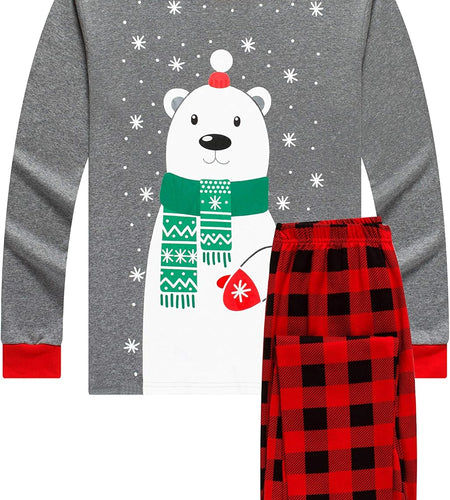 Christmas Family Matching Red Holiday Pajama PJ Sets