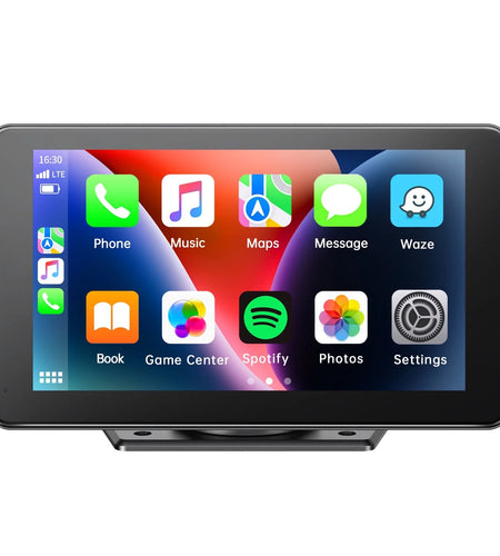 Carplay Screen for Car, 7" Wireless Portable Carplay Compatible Android Auoto, GPS Navigation, Mirror Link, Voice Control, AUX/FM
