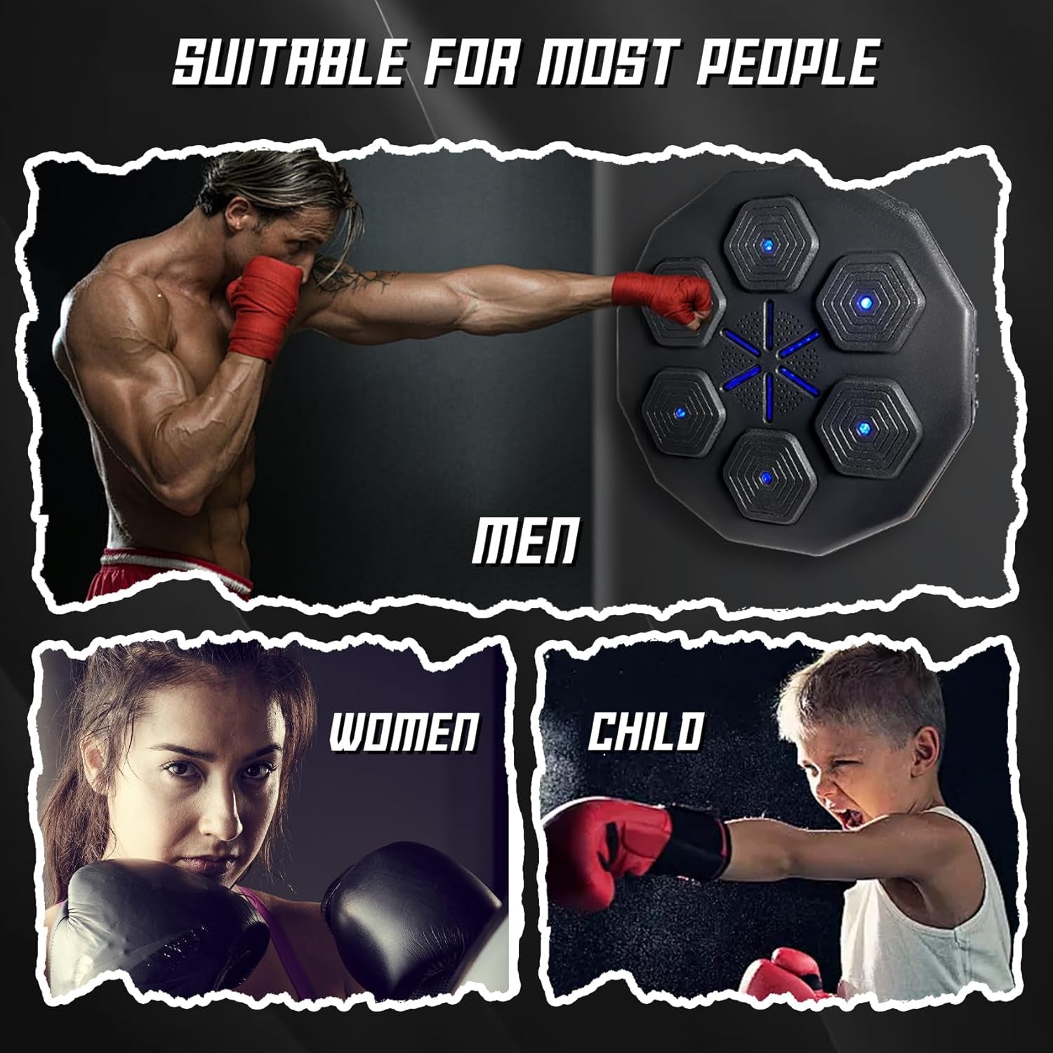 Boxing Sport Training Aids, PU Foam Polyurethane, Black