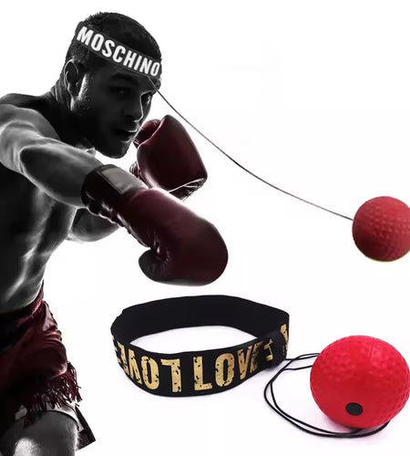 Boxing Speed Ball Head-Mounted PU Punch Ball MMA Sanda Training Hand Eye Reaction Home Sandbag Fitness Boxing Equipment