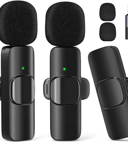 Wireless Lavalier Microphone for Iphone/Android/Ipad/Laptop, Mini Microphone, Microphone for Type-C Phone, Wireless Microphones, Microphone for Video Recording, Youtube, Vlog, Tiktok, Interview