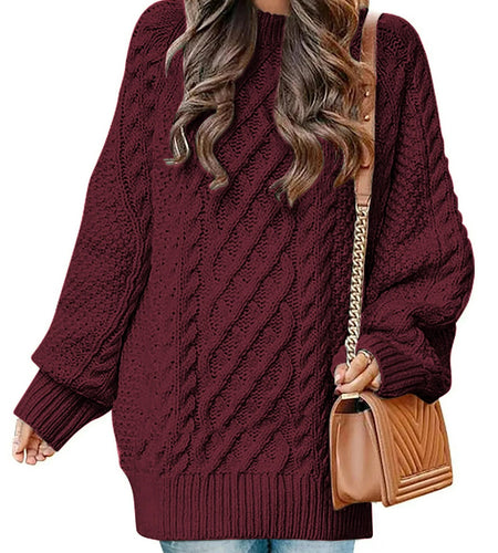 Oversized Sweaters for Women Cable Knit Chunky Pullover Sweater