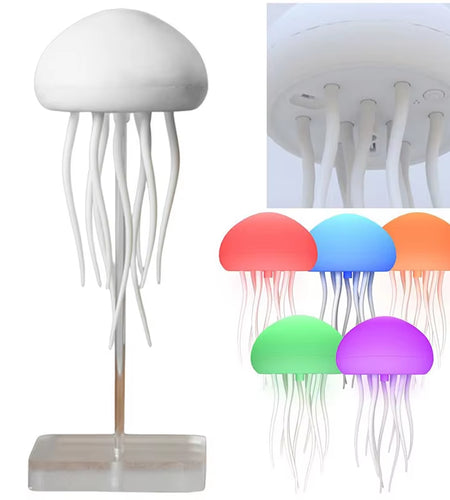 Jellyfish Lamp Voice Control Dancing RGB Gradient Jellyfish Bedside Lamp Rechargeable Table Lamp Touch Sensor Christmas Gift New