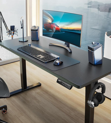 Height Adjustable Electric Standing Desk, 48 X 24 Inches Sit Stand up Desk, Memory Computer Home Office Desk (Black)
