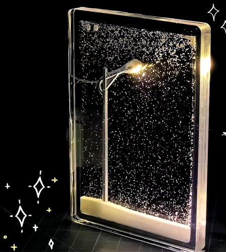 Snow Scene Night Light Night Street Lamps Christmas Crafts Snowy Night Lamp Decor Arts and Crafts Night Street Lamps for Girls