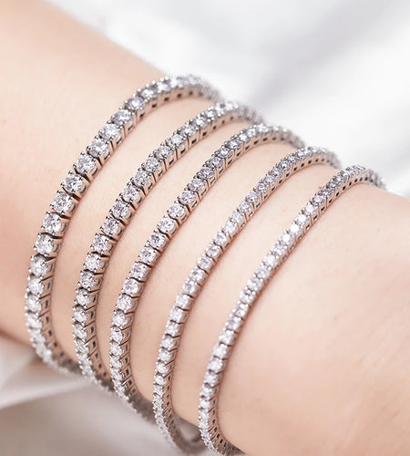 Custom Moissanite Diamond Tennis Bracelet Chains Iced Out 925 Silver