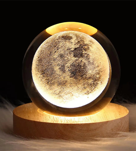 Unique 3D Crystal Ball Lamp with Galaxy and Planetary Projections USB Night Light for Cozy Atmosphere Plasma Ball